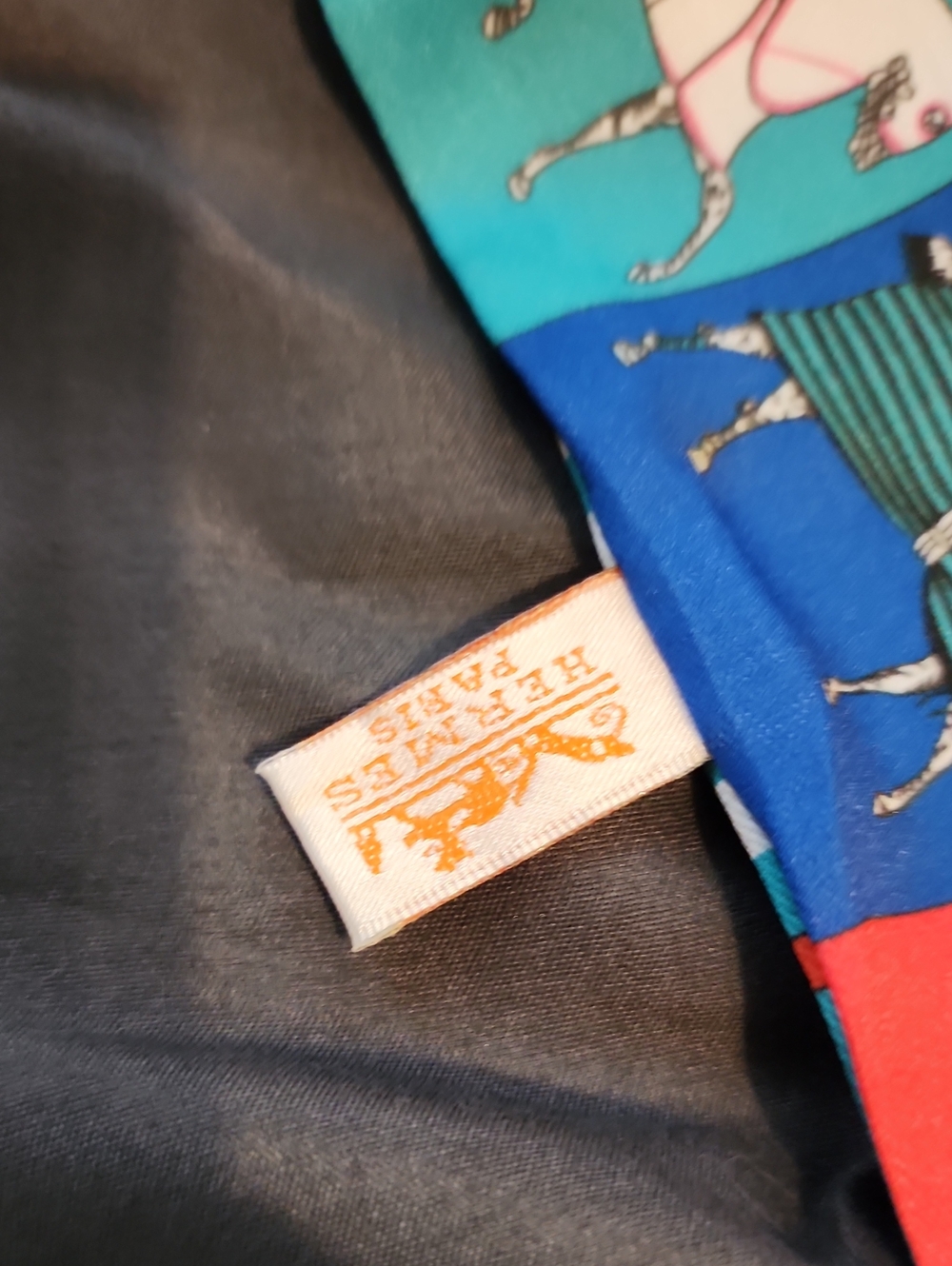 Authentic Hermes Paris Twilly Silk Horse Motif Skinny Scarf - Picture 2 of 4